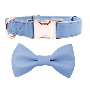 NWOT- Adjustable Leather Bow Tie Dog Collar